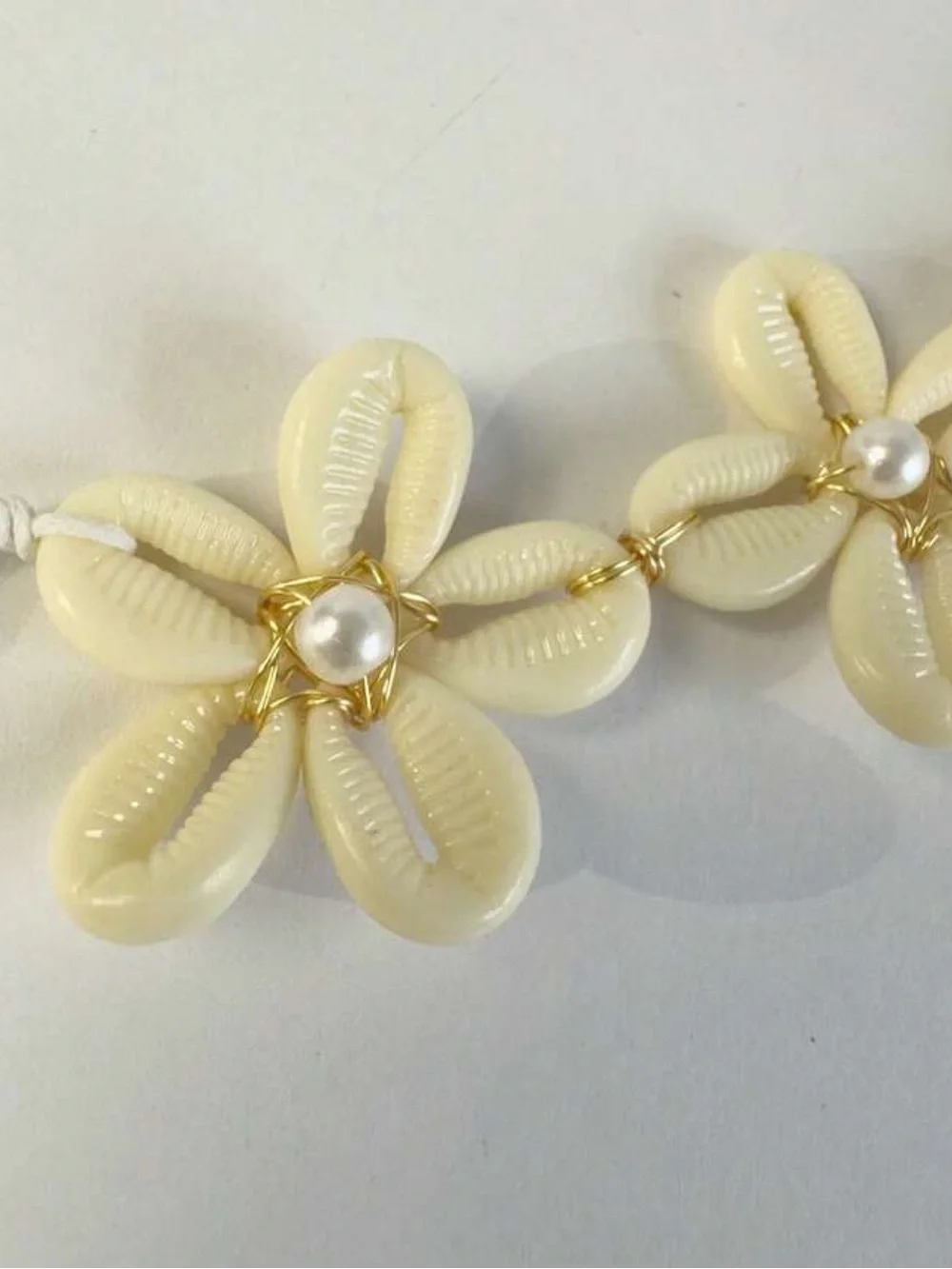 Cream Shell Flower Waist Accent Belt NEW 🏷️
